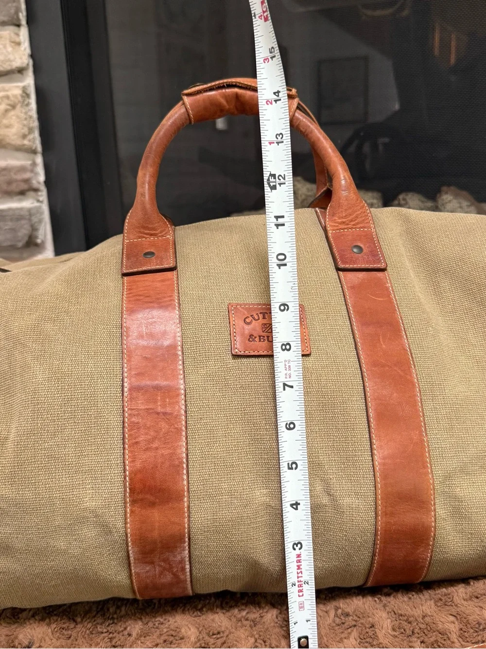 Cutter & Buck Canvas & Leather Weekender Duffel Bag